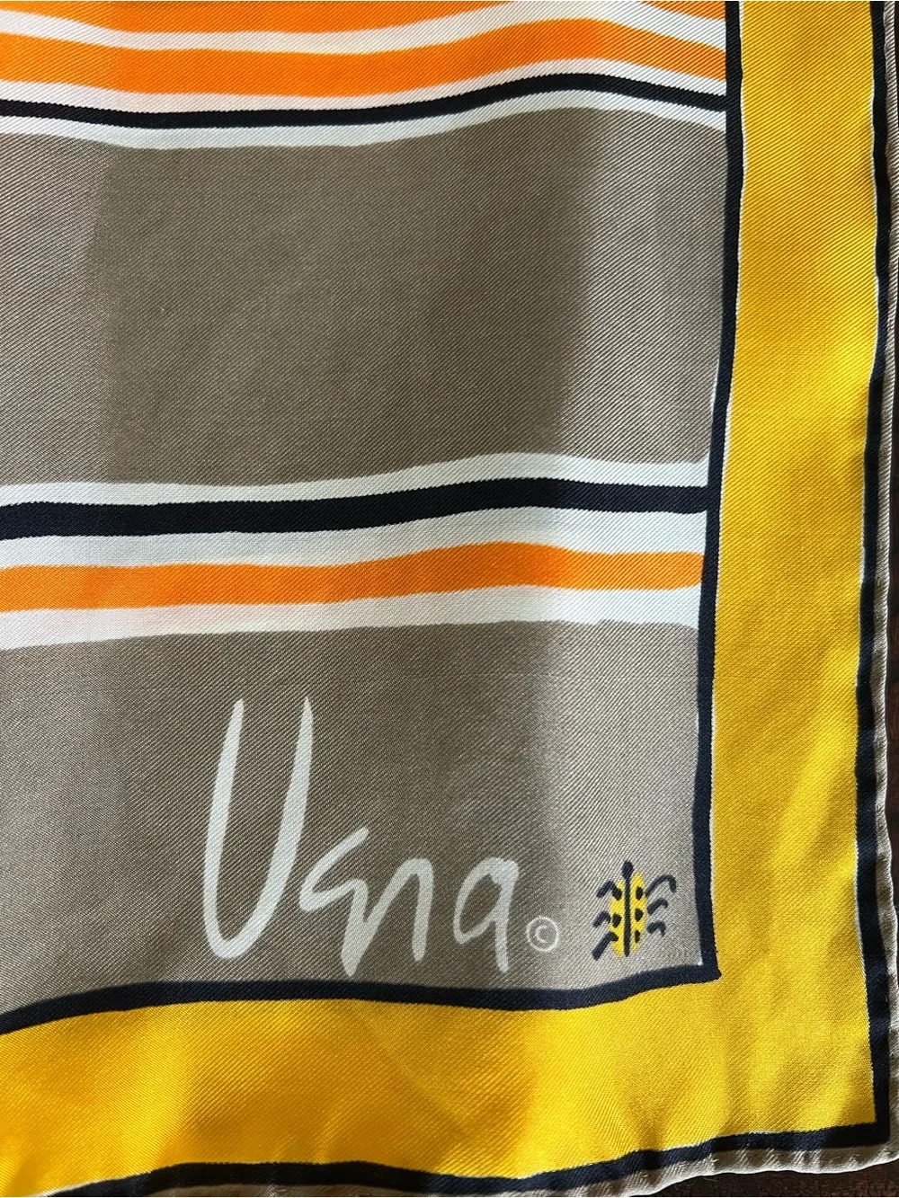Vintage Vera Neumann Ladybug Scarf Mod Stripe 32”